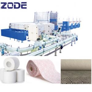 China Siemens Touch Screen Toilet Paper Cutting Machine , 180m/Min Roll Rewinder Machine supplier