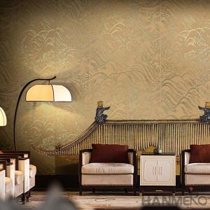 China Nightclub Wallpaper Decoration Bronzing Plant Fiber Particle Golden Color supplier