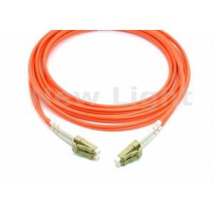 Double câble optique orange de fibre de LC LC, câble optique duplex à plusieurs modes de fonctionnement de fibre pour le réseau