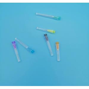 China Red Purple Disposable Syringe Needles Inclined Out Diameter 1.4mm 17G For Insulin supplier