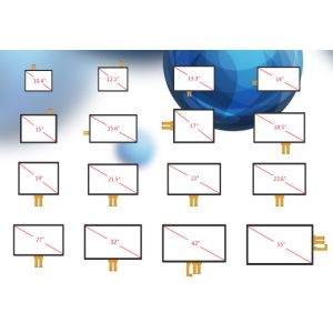 18Écran tactile capacitif Tft projeté de 0,5 pouce