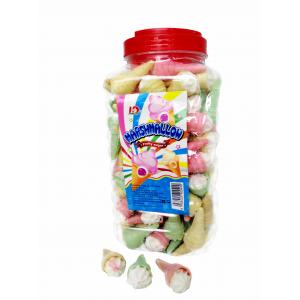 Jar Packaging Snacks Ice Cream Shape  Fruity Flavor Marshmallow Candy ,  Customized Marshmallow Sweets And Soft