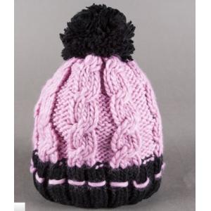 China 2017 Yiwu Custom Wholesale Solid Color Twist Crochet Beanie Knitted Pom Pom Beanie Hats Caps for kids ladies supplier