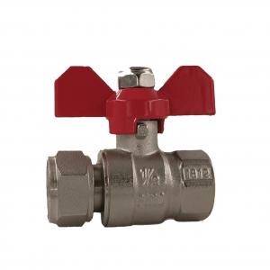 China PN30 Brass Ball Valve 435 Psi 1 2 Inch Ball Valve With Plastic Butterfly Handle supplier