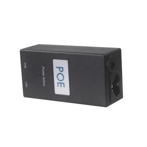 China Inyector PoE activo de escritorio -48V Adaptador de alimentación por Ethernet IEEE 802.3af/at para cámaras IP, AP inalámbrico, teléfonos VoIP supplier