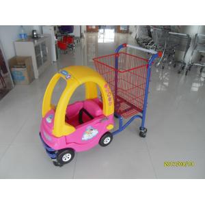 China Logo Print Kids Shopping Carts With Baby Car And 4 Rotating Flat Casters supplier