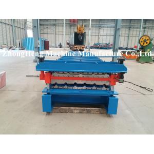 China Color Coated Glazing Roofing Sheet Roll Forming Machine 4 Ton Low Consumption supplier