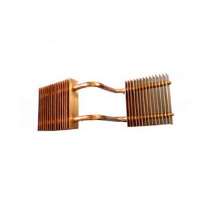 Soldered Copper Fin Pipe Heat Sink With 2Pcs Heat Pipe Used In Processor