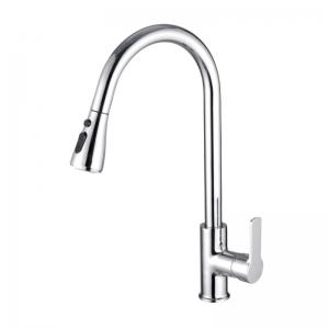 China 360 Rotating Pull Out Sprayer Kitchen Faucet Polished Surface supplier
