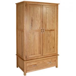 2 door wardrobe oak furniture made in Shandong, China