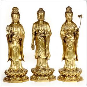 China Realistic Ancient Outdoor Brass Statue Sculptures Decoration For Public supplier