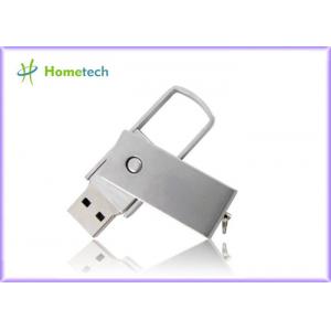 China Rectangle Metal Twist USB Sticks , Sliver 2.0 Flash Drive FOR School supplier