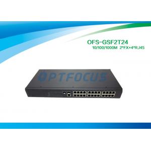 1310nm Single Mode Fiber Optic Switch 2 SFP 1000 BASE - Fx 24 10 / 100 / 1000 BASE - Tx