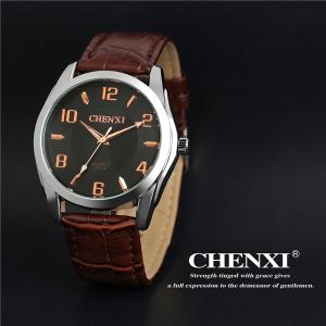 Custom Logo Stainless Steel Caseback Wholesale Cheap Watch in China Genuine Leather Watch