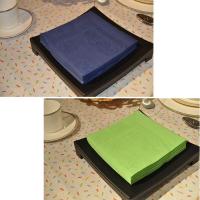 China Water Blue 1/4FLD 25Ct Color Paper Napkin Airlaid Restaurant Use on sale
