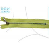 China Cyan Blue Tape Metal Zippers For Purses , Modern Wallet Bulk Metal Zippers on sale