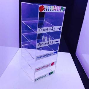 China Customized 5 tiers cell phone accessory acrylic cable display stand supplier