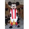 Trajes engraçados da mascote do rato de mickey do futebol de Disney para parques