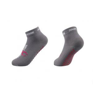 Jump Street Malaysia Gray Breathable Kids Trampoline Socks With Rubber Grip Custom Size
