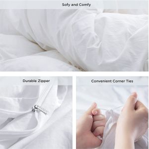 China Polyester Filling Washable Bedding Set with Solid Pattern Type and Zipper Closure wholesale