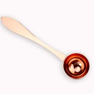 China Rose Gold 304 Stainless Steel Coffee Tablespoon Mirror Polished 15ml Measuring Scoop supplier