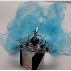 China Children's crown veil, girls head flower veil headband, wedding princess wreath, wedding photography floor headdress hai supplier