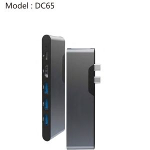 China Adaptateur LAN USB de type C Hub 4 en 2 avec 3 ports USB 3.0 et interface LAN RJ45 Gigabit wholesale