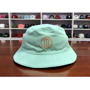 Popular customized colors 100% cotton twill flat embroidery logo bucket hats caps