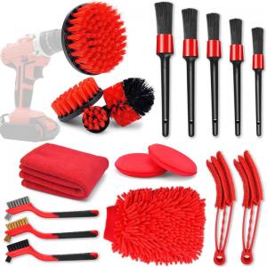 Dustproof Exterior Car Detailing Brush Set For Dashboard Tire