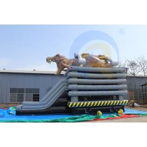 China CE規格 充気式キャッスルジャンプ コンボ スライドと水スライドの跳ね返りハウス wholesale
