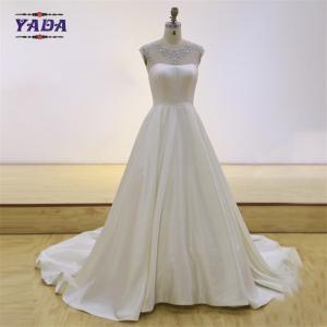 Elegant screen cloth embroidery satin floor-length a-line sweetheart pattern wedding gown bridal dress