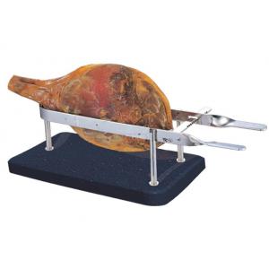 China Restaurant Commercial Buffet Equipment Marble Stone Base Stainless Steel Ham Holder , Meat or Bread Carving Stations supplier