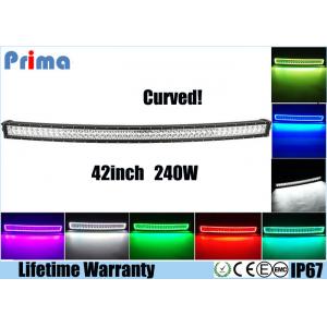 Curved 240W 42 Inch LED Light Bar , Colorful RGB Halo Ring LED Flash Light Bar
