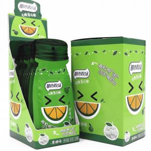 Green Orange Flavor Compressed Sugar Free Candy