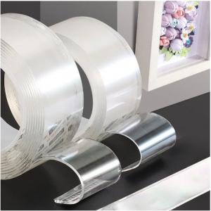 China Washable Nano Double Sided Tape for Hook/Kitchen/Bathroom 1mm/2mm x 50mm Transparent supplier