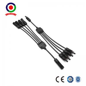 China TUV Solar Cable Parallel Connector 4 To 1 Y Branch PV Connector For Solar System supplier