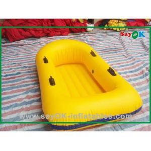 Custom Yellow PVC Inflatable Boats Water Amusement Floating Boats For Kids
