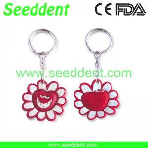 Flower shape key chain with teeth or without teeth