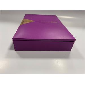 China Rectangle Gift Wrapping Box Purple Custom Magnetic Closure Box supplier