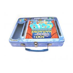 Rectangulard DVD tin with handle