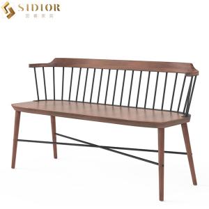 Antique Style Restaurant Booth Sofa Seating Solid Wood 76cm Height