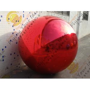 Inflatable Helium Advertising Balloon , Pvc Red Mirror Balloon