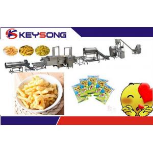 Automatic Fried Kurkure Food Extruder Machine / Kurkure Production Line 90 Kw Self Cleaning