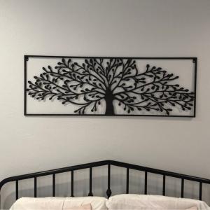 China Light Weighted Rectangular Metal Oak Tree Wall Art 48 Inch supplier