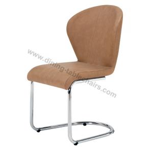 Fashion Furniture Dining Chair Plywood Material Glossy Chromed Leg Home Decors