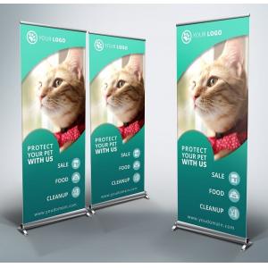 China 80*180cm Size Roll Up Banner, Adjustable Aluminum New Type Banner Stand supplier