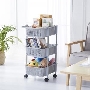 Tall 95.5cm Large Plastic Laundry Basket 3 Tier Laundry Basket With Wheels
