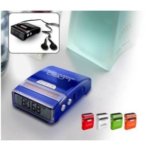 China ステップ間隔およびカロリー機能歩数計が付いているFMスキャン ラジオ wholesale