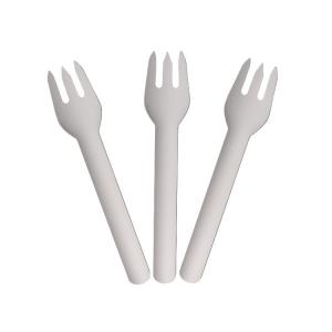 Odorless Nontoxic Disposable Paper Forks , Restaurants Disposable Serving Utensils