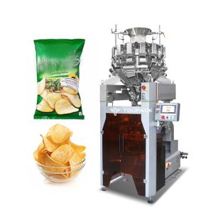 China Automatic Potato Chips Snacks Vertical Packaging Machine High Speed 120BPM Intelligent Weighing & Packaging Machine on sale